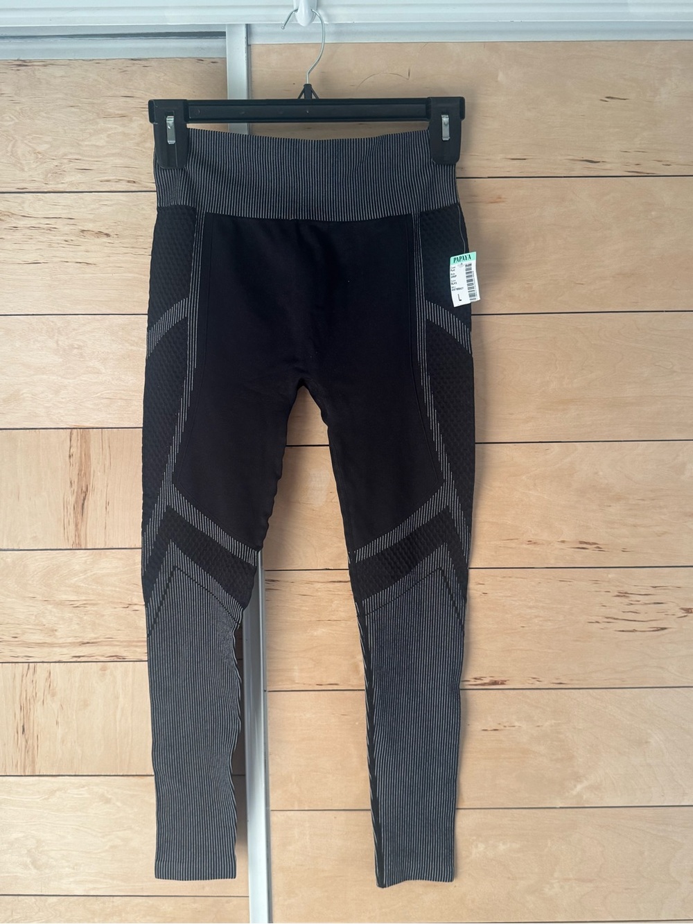 Papaya Black & Gray Patterned High-Waist Jeggings